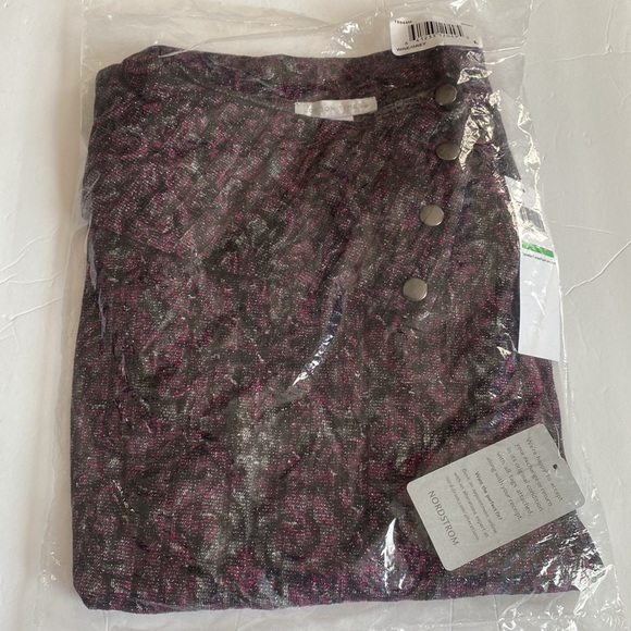 London Times Blurry Medallions Turtleneck Shift Wine & Grey Paisley, Size L, NWT - Picture 6 of 10
